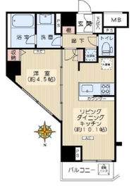 文京春日プラッツ 15階 間取り図