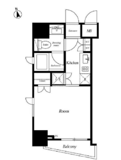 セントラル銀座 201 間取り図