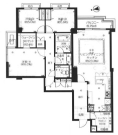 代々木パークマンション 2階 間取り図