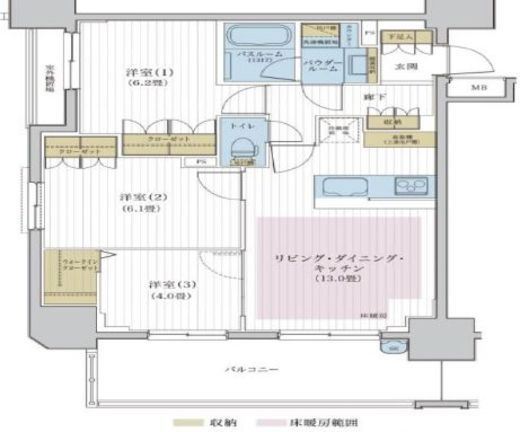 コージーコート錦糸町 12階 間取り図