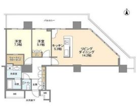 豊洲シエルタワー 21階 間取り図