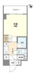 エストライフ勝どき 405 間取り図