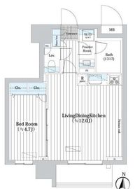 L・BASE押上North・South N402 間取り図