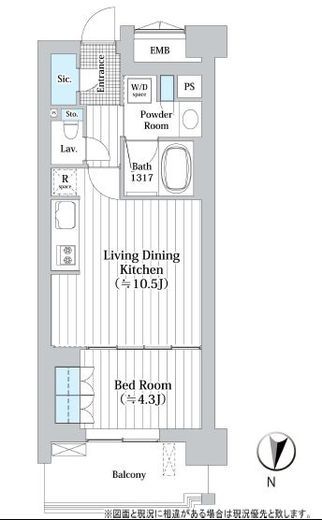 アビティグランデ砧 4階 間取り図