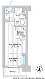 アビティグランデ砧 5階 間取り図