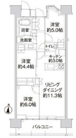 パークホームズ亀有ガーデンズコート 5階 間取り図