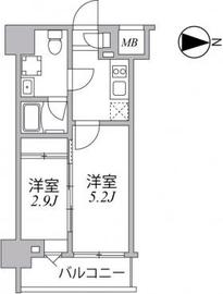 シーフォルム住吉 2階 間取り図