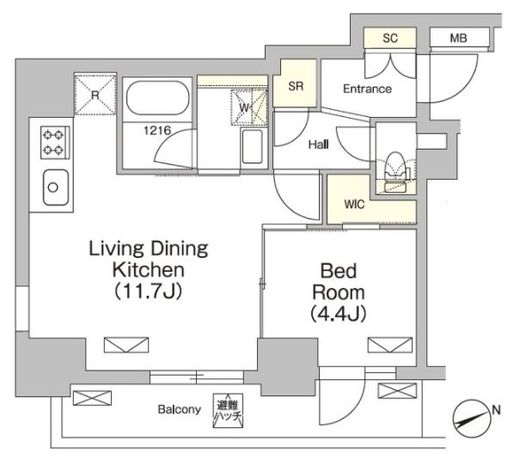 テラス大崎 705 間取り図