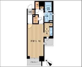 コンフォリア北参道 801 間取り図