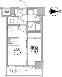 シーフォルム住吉 6階 間取り図