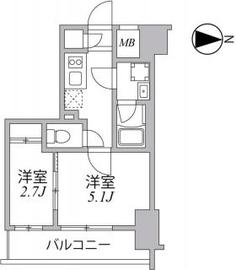 シーフォルム住吉 2階 間取り図