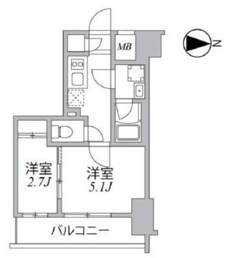 シーフォルム住吉 3階 間取り図
