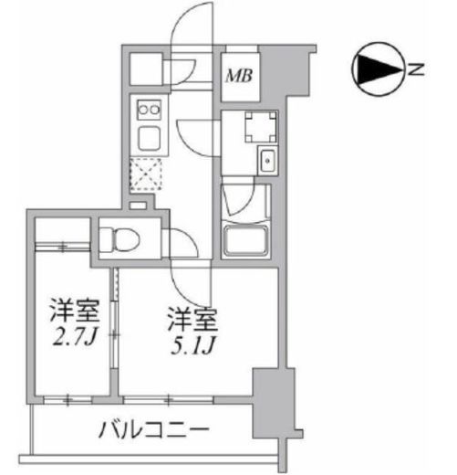 シーフォルム住吉 7階 間取り図