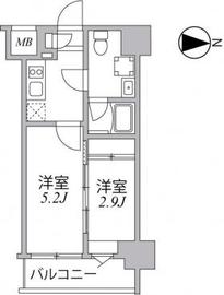 シーフォルム住吉 2階 間取り図