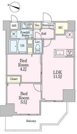リビオメゾン南砂町 401 間取り図