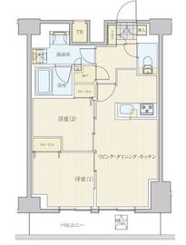 リビオメゾン南砂町 1308 間取り図