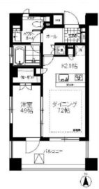 クオリアYZ恵比寿 8階 間取り図