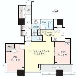 シティタワー高輪 19階 間取り図