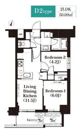 フレンシア高円寺北 304 間取り図