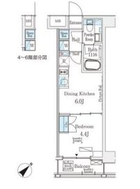 エトワール駒沢大学 102 間取り図