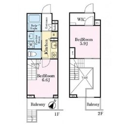 クオリア新宿余丁町 1階 間取り図