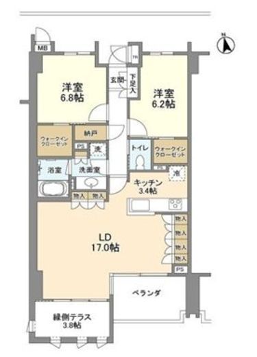 瀬田の杜ガーデン&テラス A201 間取り図