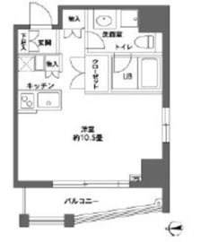 カスタリア森下2 1101 間取り図