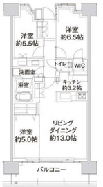 パークホームズ亀有ガーデンズコート 5階 間取り図