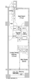 コンフォリア本駒込 1203 間取り図