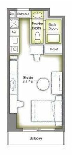 アーバンフラッツ池袋プレミアム 1902 間取り図