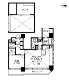 レジディア文京湯島3 1201 間取り図