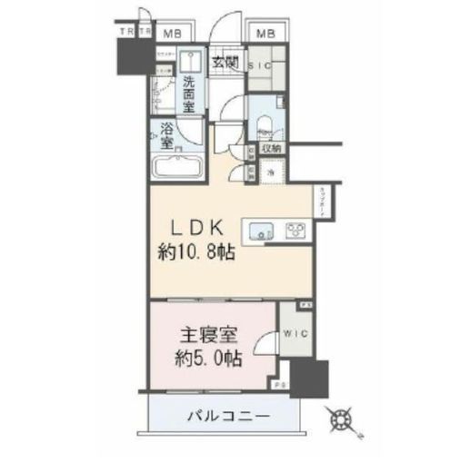 ミッドタワーグランド 12階 間取り図