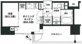 リビオレゾン勝どきnex 4階 間取り図