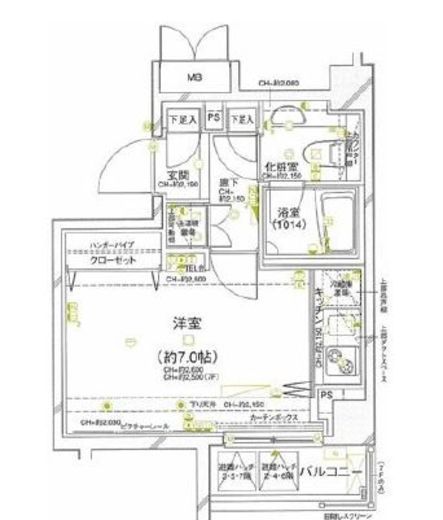 パレステュディオ銀座2丁目 3階 間取り図