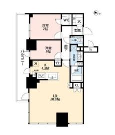 パークコート文京小石川ザ・タワー 22階 間取り図