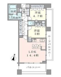 ブリリア神楽坂id 7階 間取り図