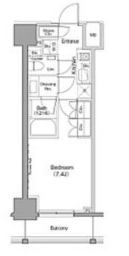 ザ・パークハビオ巣鴨 1207 間取り図