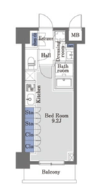 プライムメゾン八丁堀 305 間取り図