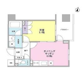 K's新中野 404 間取り図