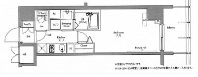 プラウドフラット隅田リバーサイド 311 間取り図