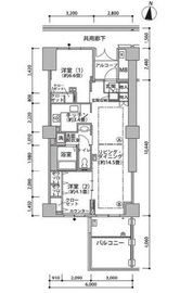 東雲キャナルコートCODAN 21-709 間取り図