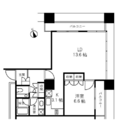 グランパークハイツ 401 間取り図