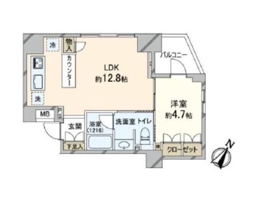 高田馬場四丁目パーク・ホームズ 2階 間取り図