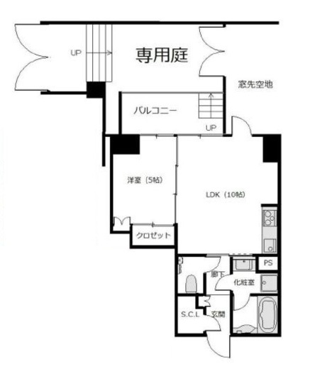 ピアース自由が丘レジデンス 1階 間取り図