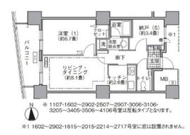 アクティ汐留 2702 間取り図