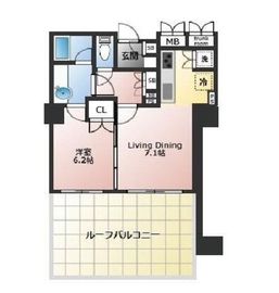 根津シティタワー 5階 間取り図