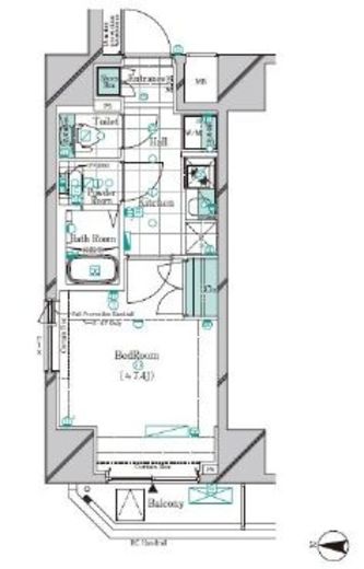 ガリシア錦糸町パークサイド 3階 間取り図
