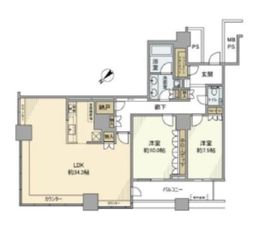 ザ・東京タワーズ シータワー 40階 間取り図