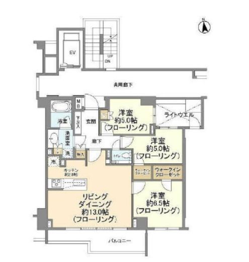 ディアナコート代沢翠景 3階 間取り図