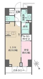 ルフォンプログレ四谷 1201 間取り図